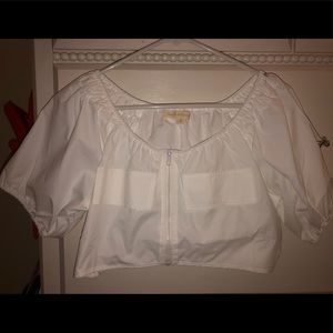 White off the shoulder crop top (Forever 21)